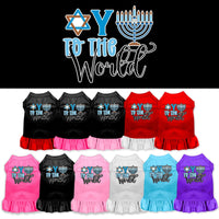 Hanukkah Pet Dress "Oy To The World"