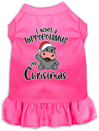 Christmas Pet Dress "I Want A Hippopotamus For Christmas"