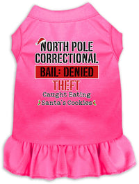 Christmas Pet Dress "North Pole Correctional"