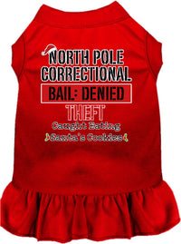 Christmas Pet Dress "North Pole Correctional"