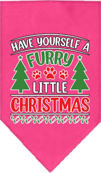 Christmas Pet and Dog Bandana Screen Printed, "Have Yourself A Furry Little Christmas"
