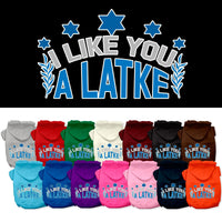 Hanukkah Pet Hoodie "I Like You A Latke"