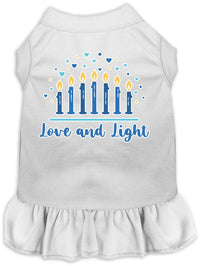 Hanukkah Pet Dress "Love and Light"