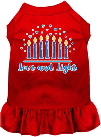 Hanukkah Pet Dress "Love and Light"