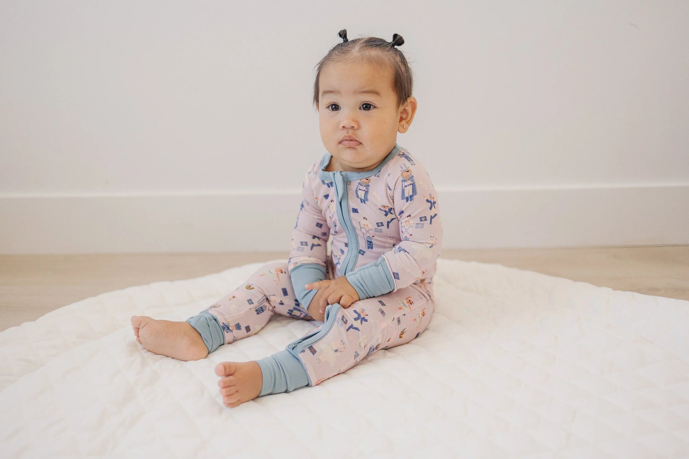 Nutcracker Print Bamboo Zippy Romper *Newborn left - BIG FRENCHIES