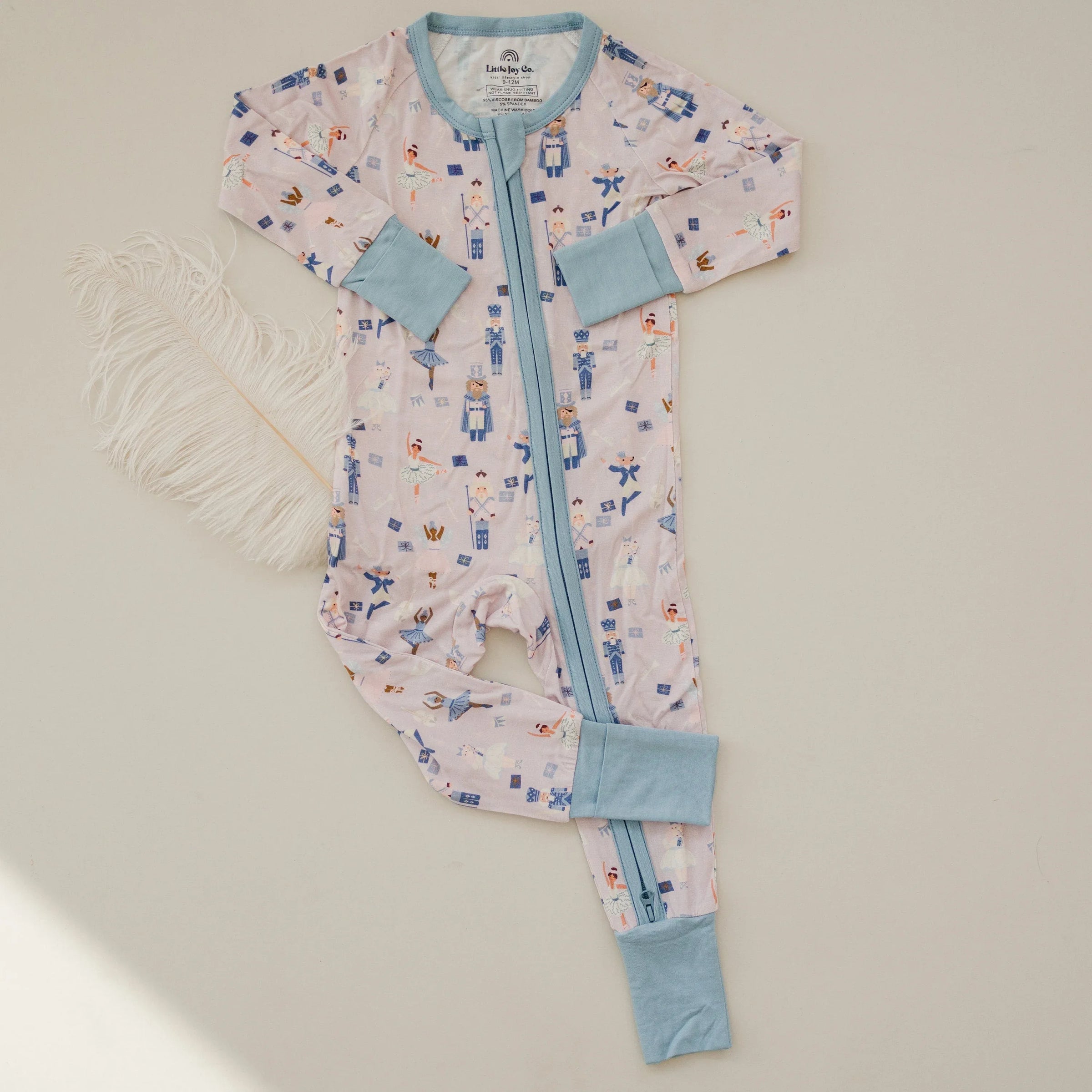 Nutcracker Print Bamboo Zippy Romper *Newborn left - BIG FRENCHIES