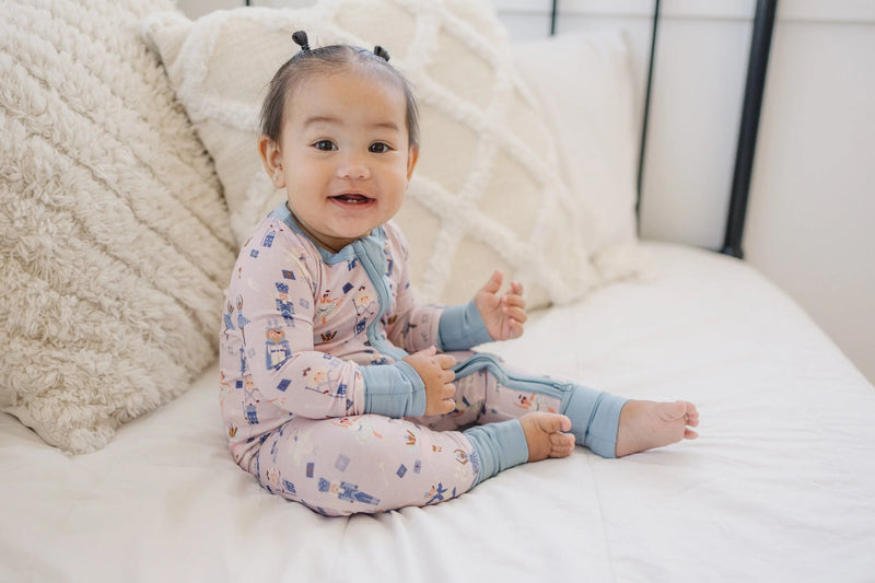 Nutcracker Print Bamboo Zippy Romper *Newborn left - BIG FRENCHIES