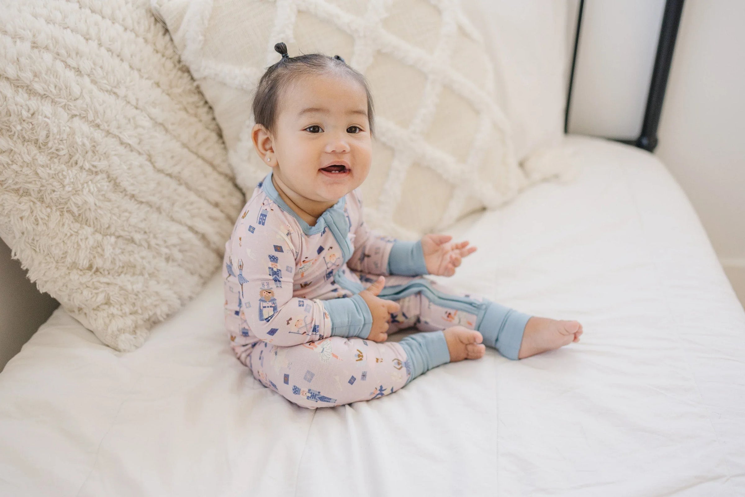 Nutcracker Print Bamboo Zippy Romper *Newborn left - BIG FRENCHIES