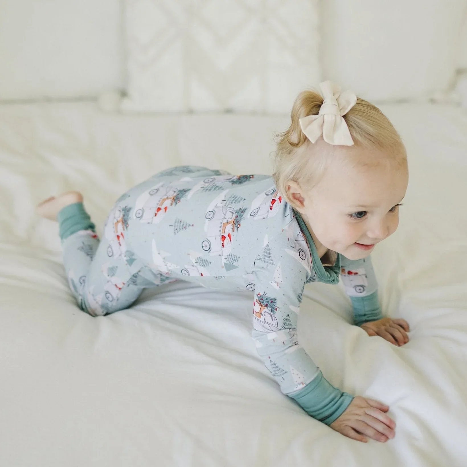 Cruisin' to Christmas Bamboo Zippy Romper - BIG FRENCHIES