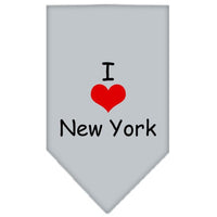 Pet and Dog Bandana Screen Printed, "I Heart NY"