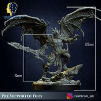 3d Printed Aamon, Daemon Lord of the Abyss by Meshbrain labs