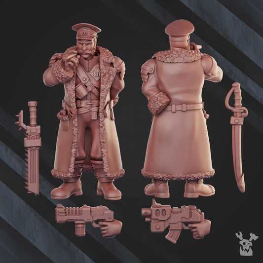 3d Printed Commissar Kustov by DakkaDakka Miniatures
