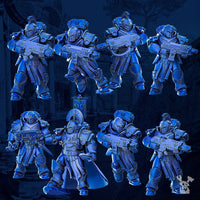 3d Printed Princeps Cohorte Squad x8 by DakkaDakka Miniatures