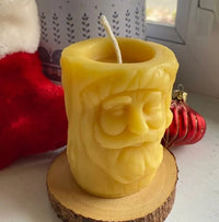 Santa Beeswax Pillar Candle - BIG FRENCHIES