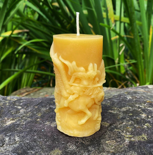 Viking Valkyrie Beeswax Pillar Candle - BIG FRENCHIES