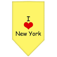 Pet and Dog Bandana Screen Printed, "I Heart NY"