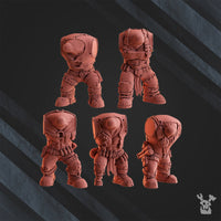 3d Printed Squad of 5 Ork Boombo Boyz by DakkaDakka Miniatures