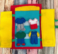 Portable Felt Dollhouse Quiet Book - Toddler Quiet Activity Toy - Educational Gift For Boys and Girls - Learning Toy - Unpaper Doll - BIG FRENCHIES