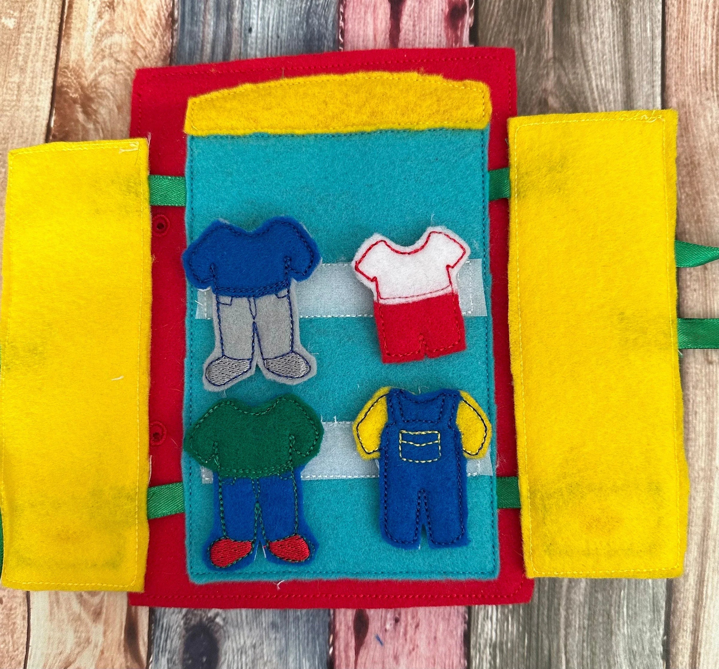 Portable Felt Dollhouse Quiet Book - Toddler Quiet Activity Toy - Educational Gift For Boys and Girls - Learning Toy - Unpaper Doll - BIG FRENCHIES