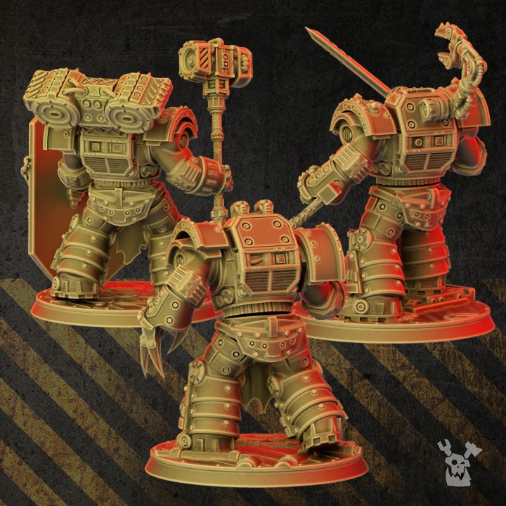 3d Printed Heavy Metal Armor Brothers by DakkaDakka