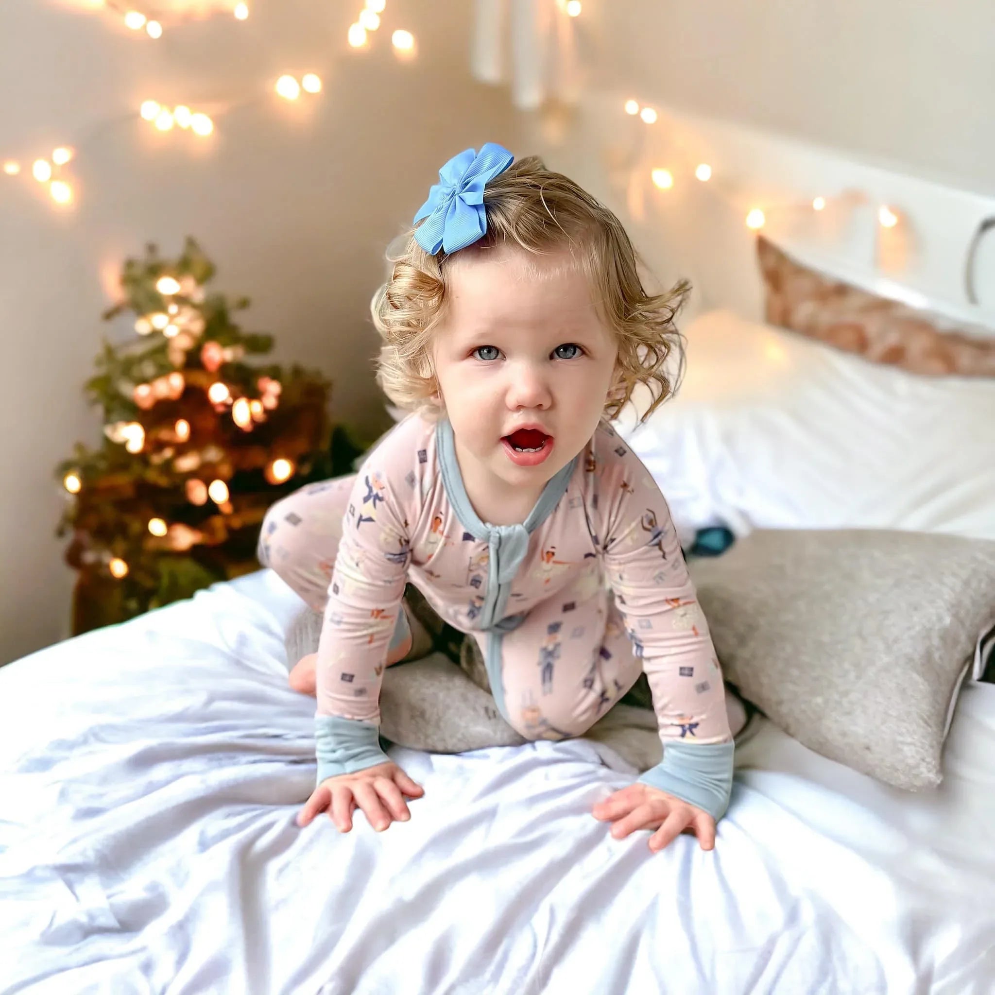Nutcracker Print Bamboo Zippy Romper *Newborn left - BIG FRENCHIES