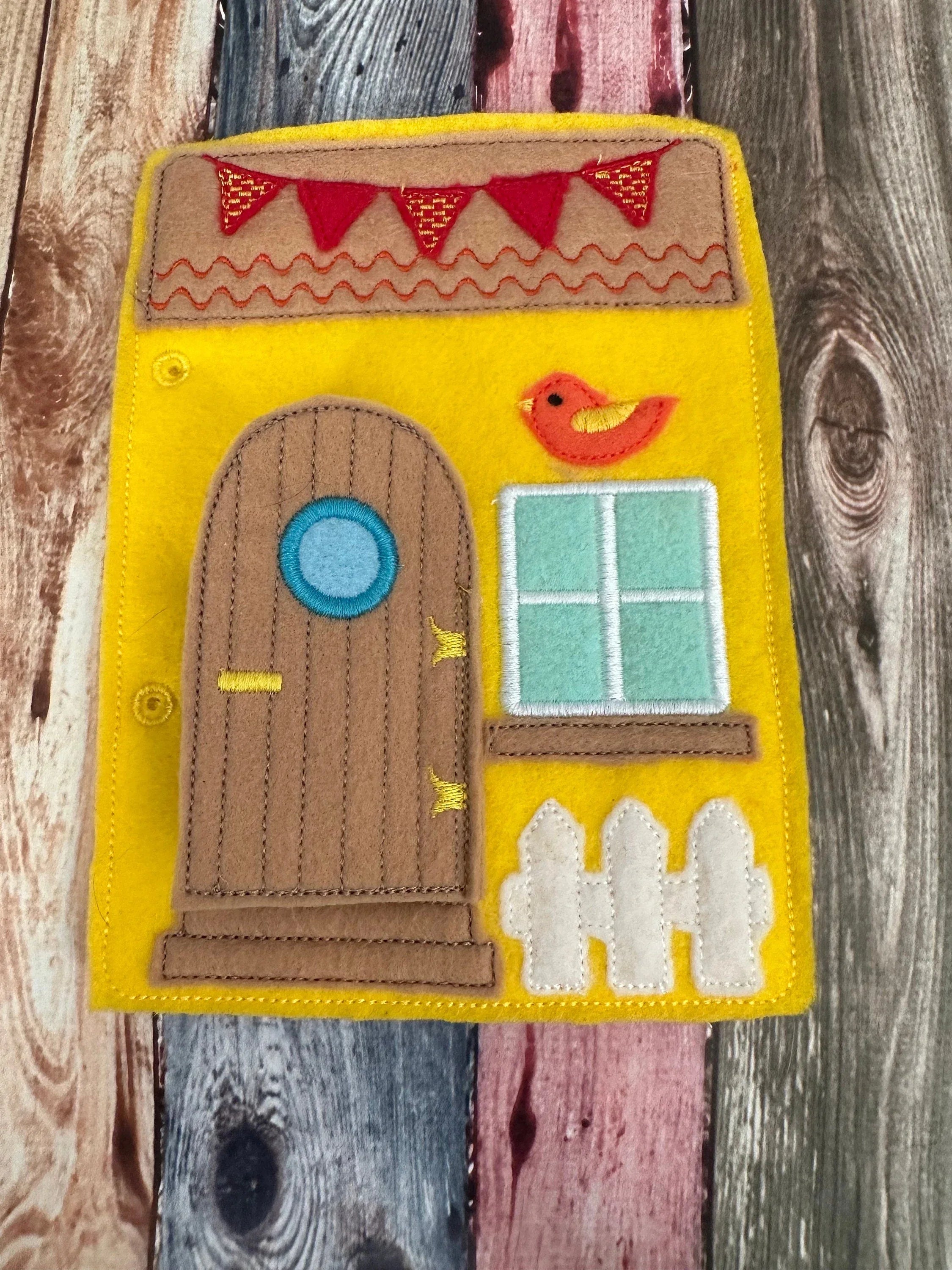 Portable Felt Dollhouse Quiet Book - Toddler Quiet Activity Toy - Educational Gift For Boys and Girls - Learning Toy - Unpaper Doll - BIG FRENCHIES
