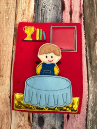 Portable Felt Dollhouse Quiet Book - Toddler Quiet Activity Toy - Educational Gift For Boys and Girls - Learning Toy - Unpaper Doll - BIG FRENCHIES