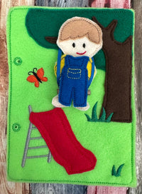 Portable Felt Dollhouse Quiet Book - Toddler Quiet Activity Toy - Educational Gift For Boys and Girls - Learning Toy - Unpaper Doll - BIG FRENCHIES