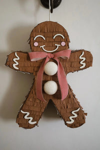 🍪 Gingerbread Man Piñata – Handmade Christmas Party Decoration & Candy Holder - BIG FRENCHIES