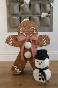 🍪 Gingerbread Man Piñata – Handmade Christmas Party Decoration & Candy Holder - BIG FRENCHIES