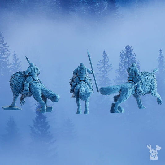 3D Printed Stormbringer Wolfrider Squad x3 by DakkaDakka Mininatures