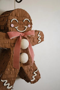 🍪 Gingerbread Man Piñata – Handmade Christmas Party Decoration & Candy Holder - BIG FRENCHIES