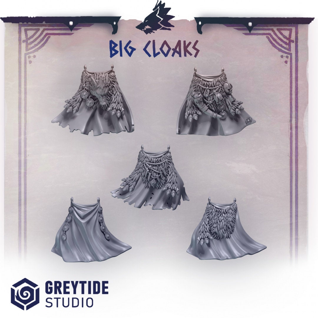 3d Printed Primal Hounds Big Cloaks x5 by Greytide Studio