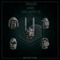 3d Printed Heads and Helmets x10 by Greytide Studio