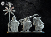 3d Printed Infernal Dwarf Command Squad by Lost Kingdom Miniatures