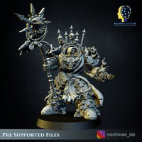 3d Printed Doom Marine Sorcerer by Meshbrain Labs