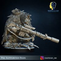3d Printed Ork Commando Sniper by Meshbrain Labs Miniatures