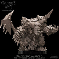 3D printed Black Orc Warlord by Avatars of War