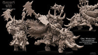 3D Printed Iron Orc Warboss on Warboar by Avatars of War