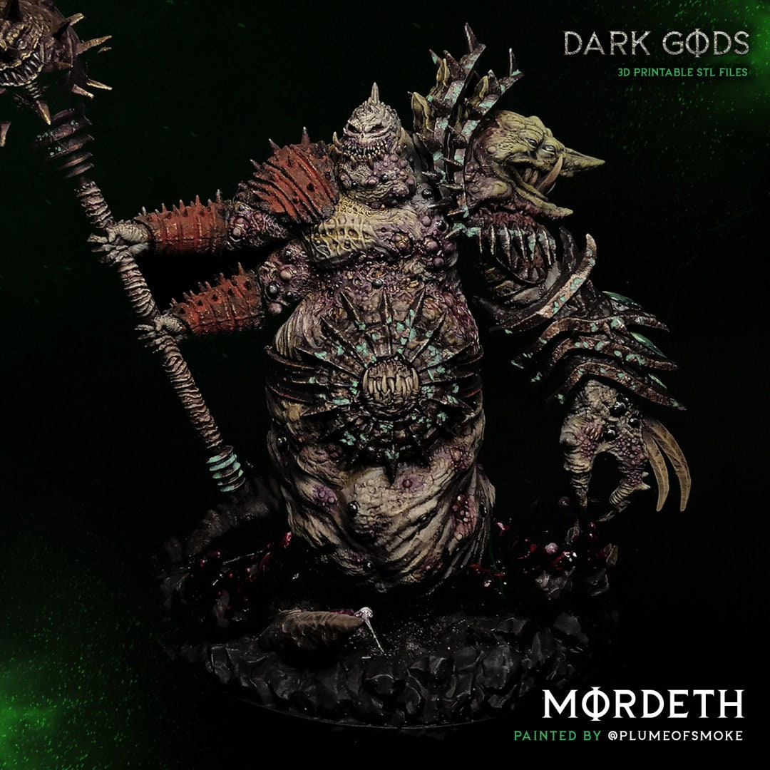 3D Printed Mordeth the Maggot Lord by Dark Gods Miniatures