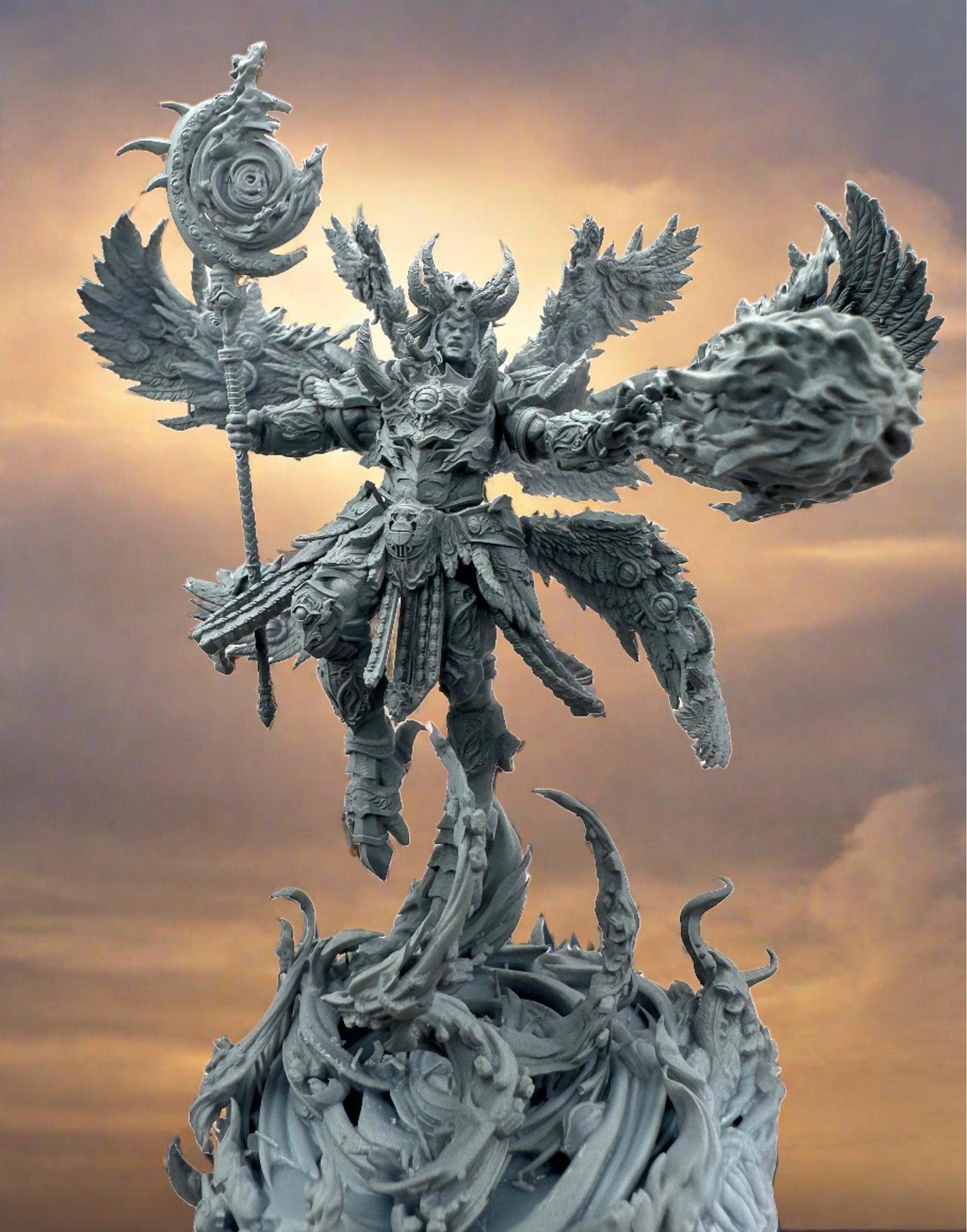 3D Printed Giant Wizard by 3DArtGuy Miniatures