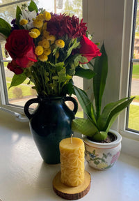 Pinwheel Flower Pillar Candle - BIG FRENCHIES
