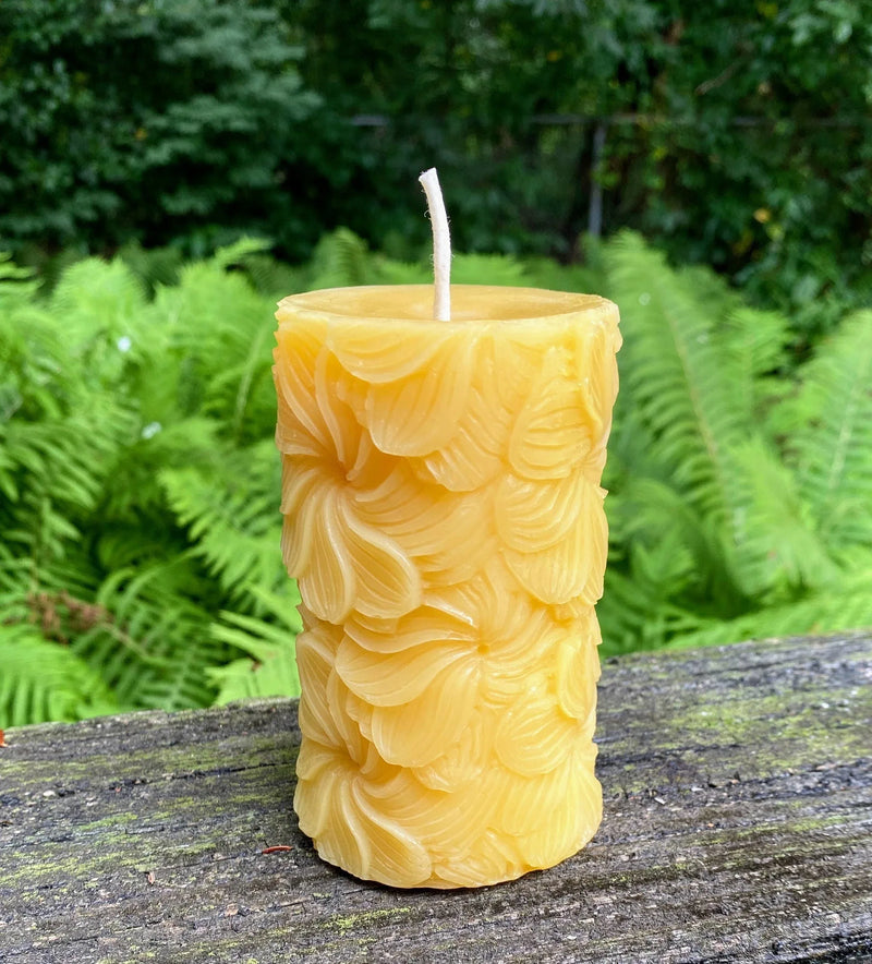 Pinwheel Flower Pillar Candle - BIG FRENCHIES