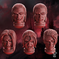 3d Printed Crimson Wings Handsome Heads Set by DakkaDakka