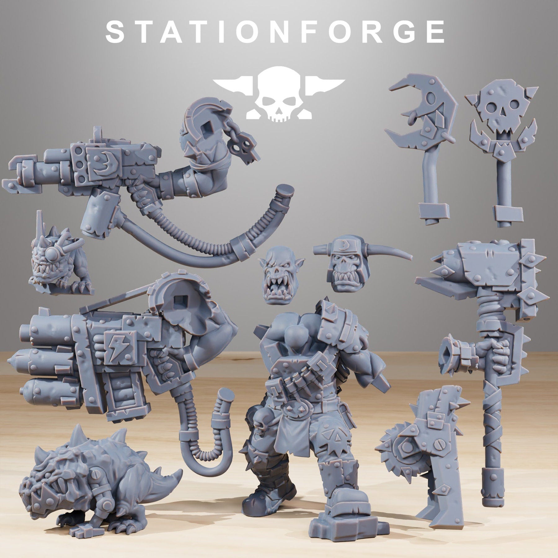 3D Printed Orkaz BlackSkull by StationForge Miniatures