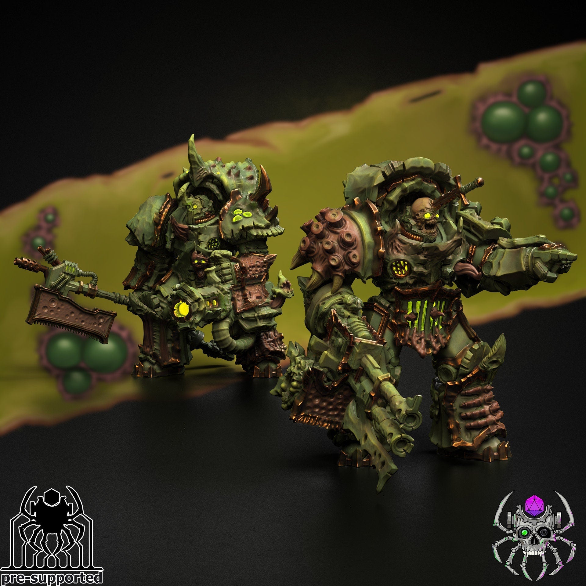 3D Printed Plague Bringers in Heavy Armor by EightLegsMiniatures