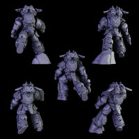 3d Printed White Megaladon Jetpack Squad by DakkaDakka Miniatures