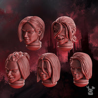 3d Printed Crimson Wings Female Heads/bodies by DakkaDakka