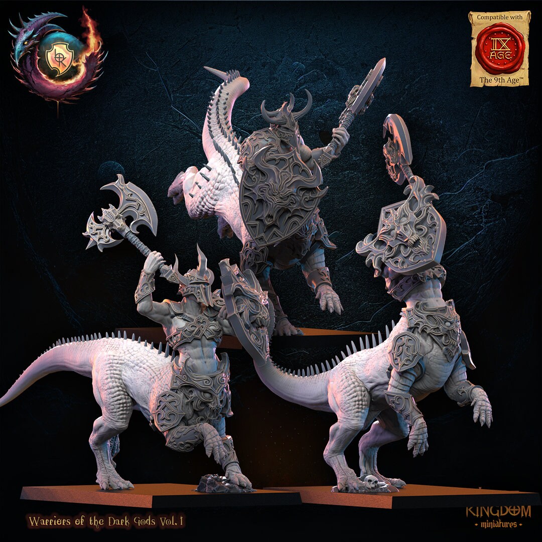 3D Printed Feldrak Regiment by Lost Kingdom Miniatures