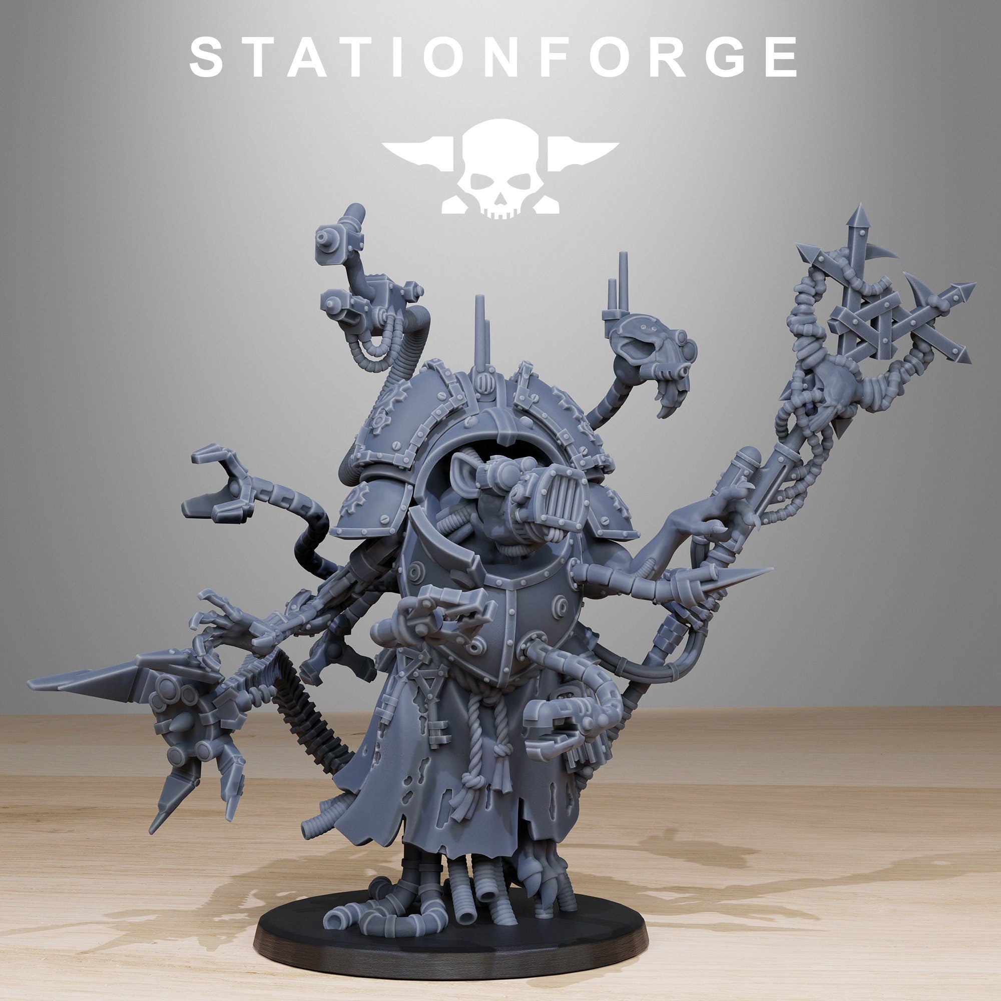 3D Printed Raticus Priest by StationForge Miniatures